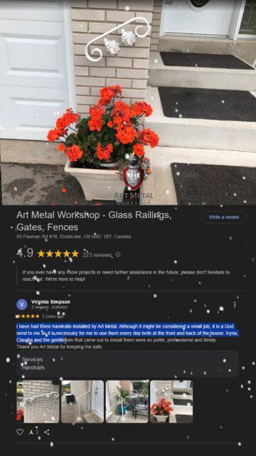 Hand Rail Installation Review From a Customer #5 #googlereview #elevenlabs